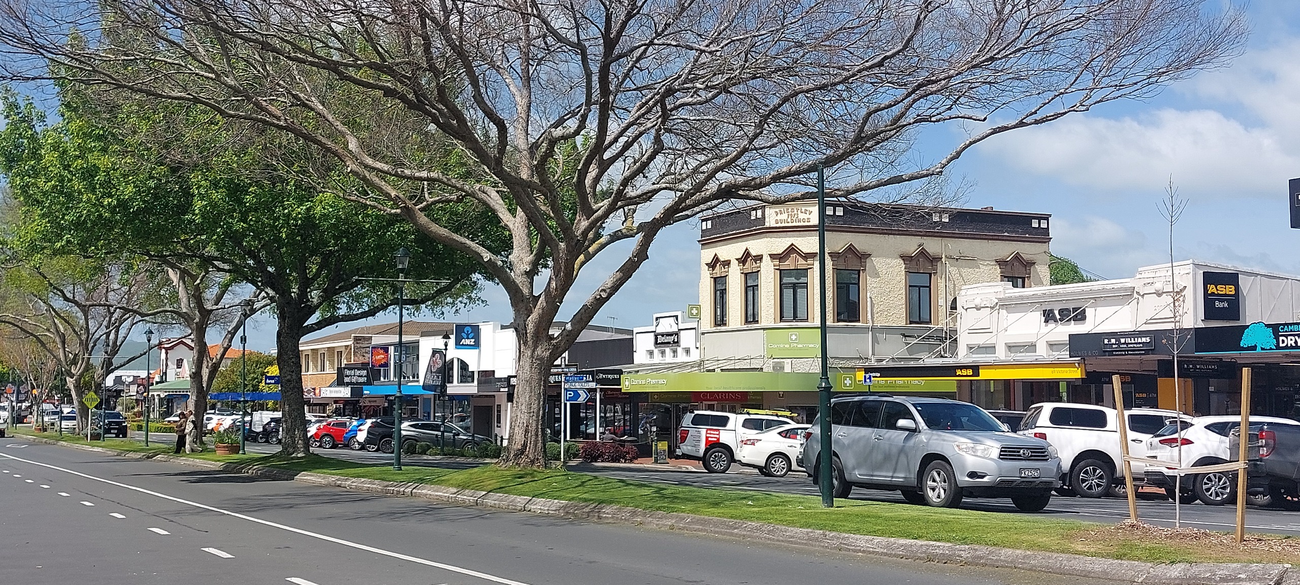 View of shops on Victoria Street